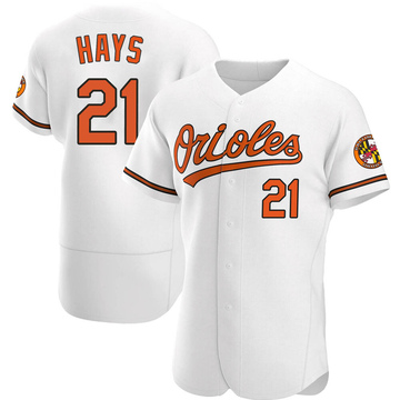 Nike Youth Baltimore Orioles Austin Hays #21 White Cool Base Home Jersey