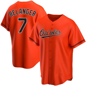 Wholesale Men's Baltimore 7 MARK BELANGER 8 ANDY ETCHEBARREN 8 CAL RIPKEN 9  BRADY ANDERSON Throwback baseball jersey Stitched S-5XL From m.